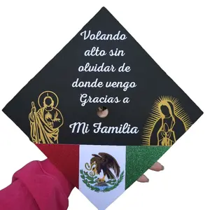 Graduation cap topper birrete de graduacion mexico flag bandera decor decoration gift regalo Party Event Props Funny Hat