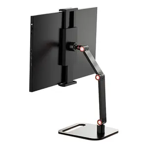 Multifunctional Monitor Arm Stand, Adjustable Modern Desk Mount with Sturdy Base, Expandable Desk Mount with Sturdy Base for 12-17.3" Screens, Tablet Holder, Boyfriend Gift