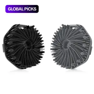 Silicone Bath Brush, 2 Counts/set Shower Scrubber Brushes, Shower Exfoliator Brush, Body Brush, Bathing Accessories for Home Bathroom, Summer Essentials #GLOBAL PICKS