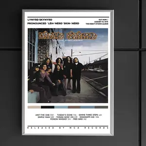 Lynyrd Skynyrd - Pronounced 'Lh-'nrd 'Skin-'nrd Album Poster No Frame, Rock Music, Home Decor, Music Wall Art