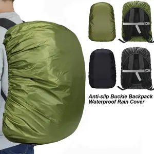 Adjustable Waterproof Backpack Rain Cover w/ Anti-Slip Buckle - Keep Gear Dry for Hiking, Biking, Camping​, Custom Fit Covers