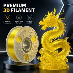 gryddle Transparent PETG Filament Collection! 1kg Spool｜High Clarity & Toughness｜Perfect for Figurines & Toys  printing multi-color 3D speed printing high