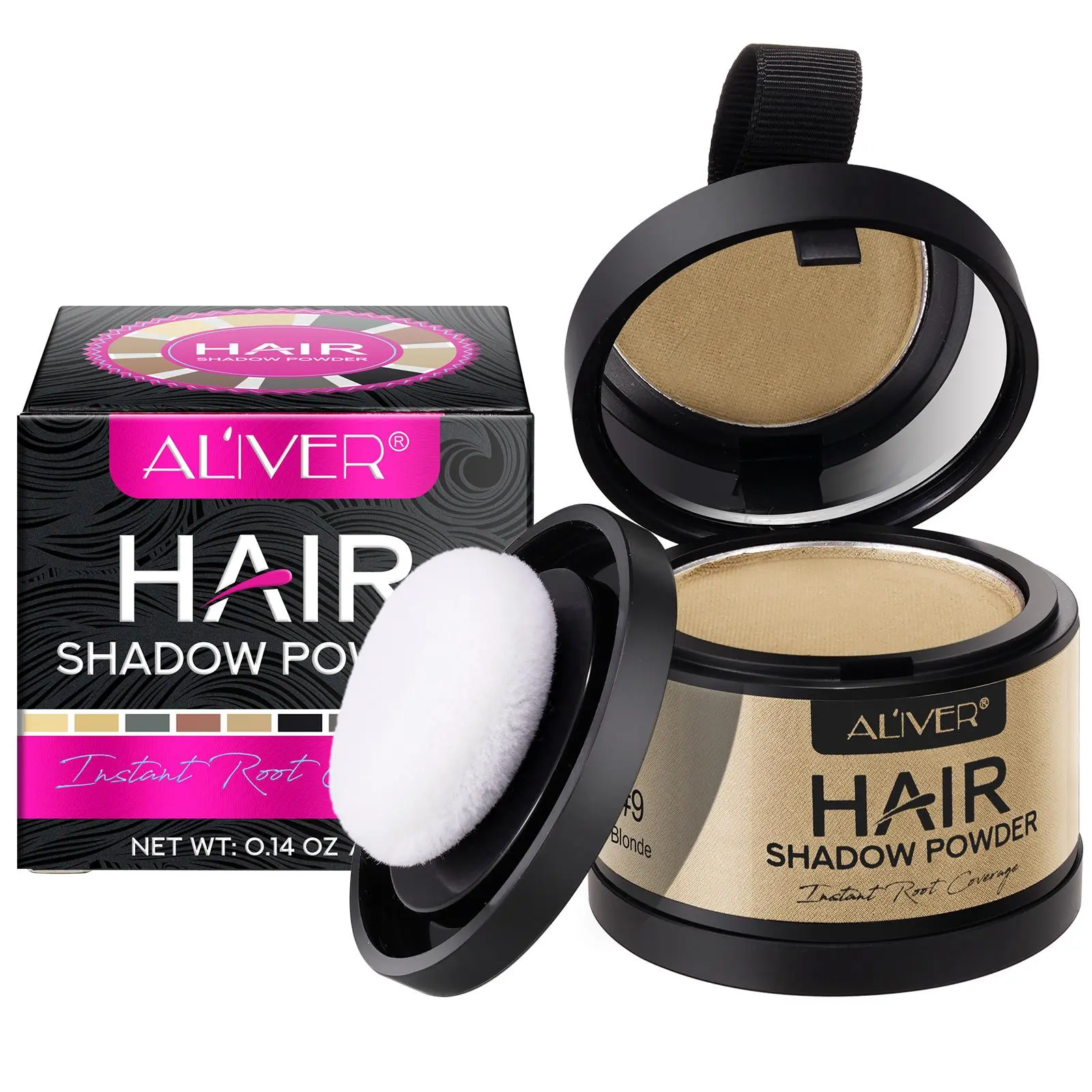 ALIVER hairline powder Root Cover Up Powder Haircare: sculpts hair roots, conceals partings, Hair coverage, is sweat-proof and smudge-proof, making hair appear fuller, suitable for thinning hair.