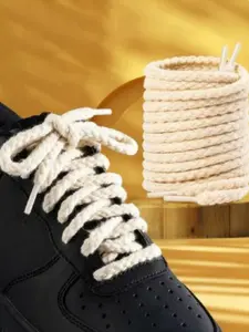 1 Pair 120cm Thick Hemp Rope Sports Shoe Laces, Round Dunk Shoelaces, Durable and Comfortable, Secure Lace Up, Perfect for Athletic Shoes, Sneaker, Footwear Lace