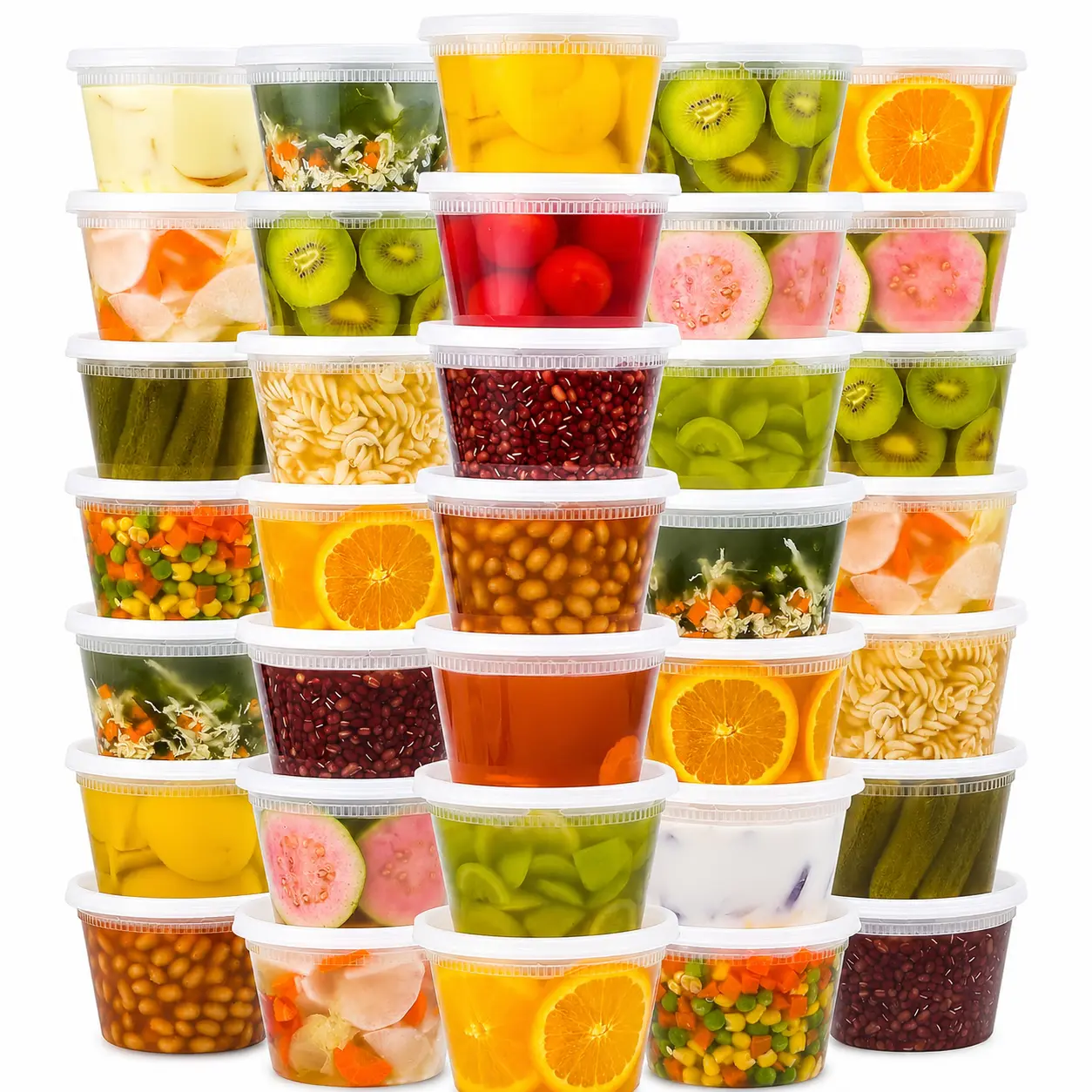 36 Sets 16 oz Plastic Deli Containers with Lids | Leak-Proof Food Storage & Soup Containers | Microwave, Freezer & Dishwasher Safe