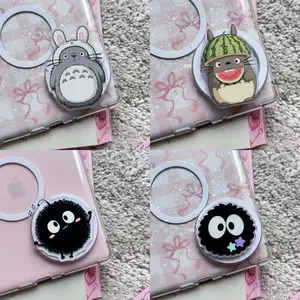 Cute Movie Character Magsafe Phone Grip Set – Magnetic Pop Socket & Kickstand – Anime Fan Gift