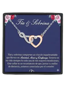 Aunt & Niece Necklace - Infinity & Heart Pendant,Perfect for Birthdays, Christmas, Symbol of Unbreakable Bond & Love