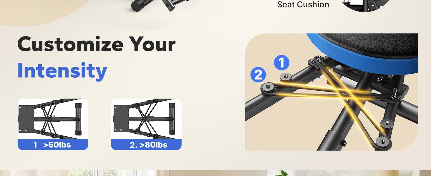 Merach Hip Abductor Machine for Home Gym Upper Back Exerciser, Adjustable Glute Trainer, Thigh Workout Equipment for Hip Sculpting & Butt Lifting