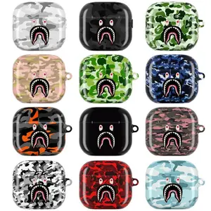 Trendy Shark Mouth Camo AirPods Case, for all Airpods Gen 1 2 3 4 & Pro 1, 2, 3 Aesthetic Air Pods Case Cover Protective
