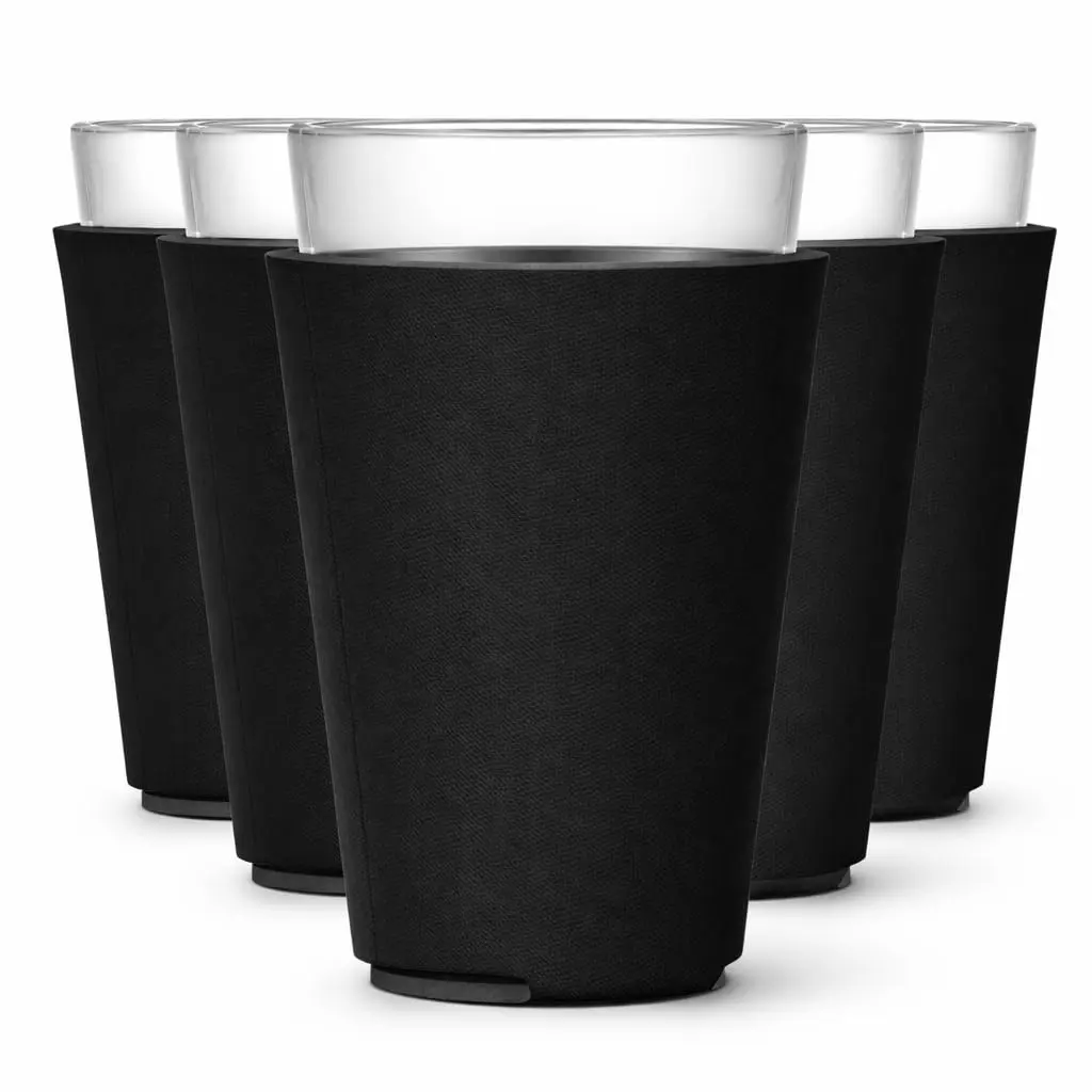 TahoeBay Blank Glass Sleeves, Beer Coolers, 6-Pack Bar Drinkware