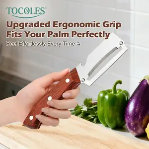 2-in-1 Fruit & Veggie Peeler with Bottle Opener Sharp Stainless Steel Upgraded Ergonomic Comfort Grip Non-Slip