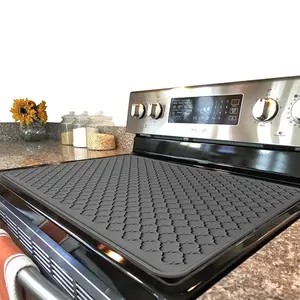 Silicone Induction Cooktop Protective Mat, 28x20-in Kitchenware Glass Stove Cover, Dishwasher Safe Tableware Kitchen Countertop Drying Mat