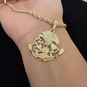 Eagle Necklace Mexican Eagle 14k gold Plated Necklace