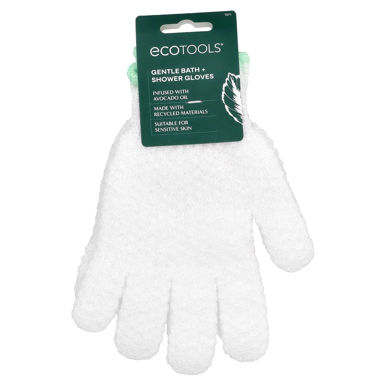 EcoTools Gentle Bath + Shower Gloves, Infused with Avocado Oil , 1 Pair