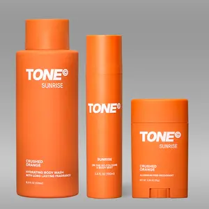 TONE Sunrise Scent Essentials Collection Hydrating Body Wash, Body Mist, Aluminum Free Deodorant