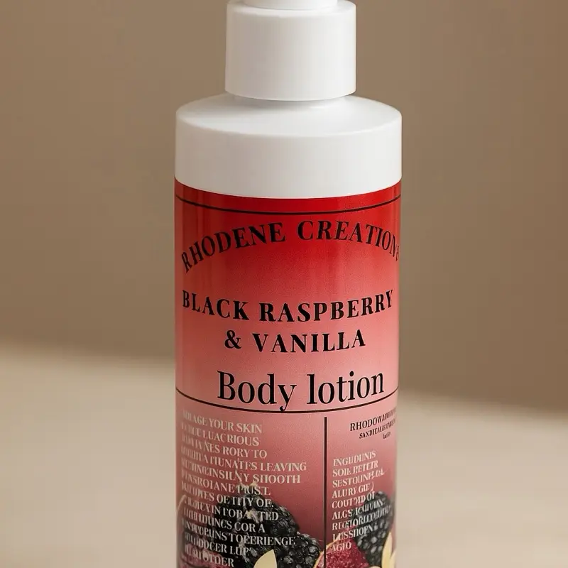 Black Raspberry-Vanilla Body Lotion, Body Care Moisturizer for Hydrating, Soothing Skin Repair