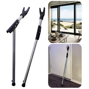2-in-1 Door Security Bar - Made in the USA - Hand Assembled - Sliding Door Lock and Jammer - Double Protection - Durable Material