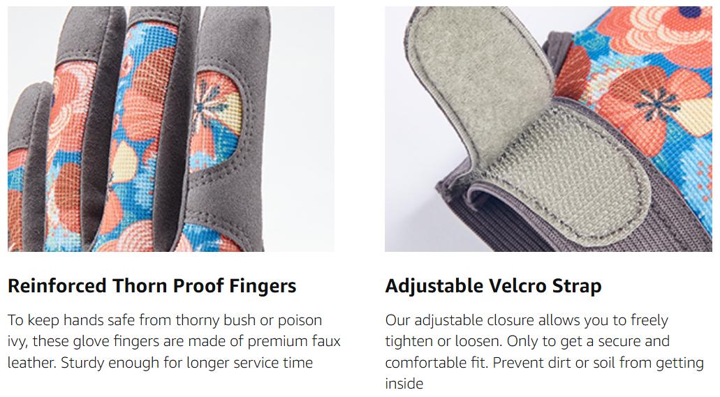 COOLJOB Thorn Proof Gardening Work Gloves for Women, Puncture Resistant Anti-Slip, Touchscreen (Orange)