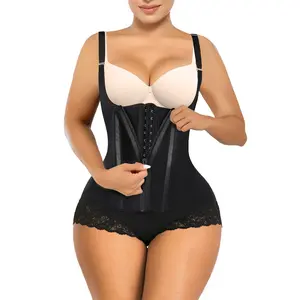 SHAPERX fajas Colombianas Shapewear for Women With Zipper and Hooks Tummy Control Bodysuit Womenswear Underwear Lady