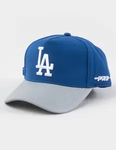 PRO STANDARD Los Angeles Dodgers City Ransom Leather Pinch Front Strapback Hat
