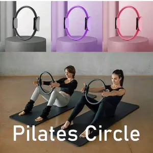 Pilates Circle Fiberglass Crescent Handle Yoga Slimming Circle Leg Exercise Trainer for Pilates and Pilates Circle Fitness