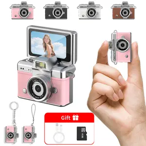 Thumb Digital Camera for Photography, 180° Flip Screen , Point and Shoot Pocket Camera,Anti-Shake Small Thumb Camera, Free 32GB Memory Card & Lanyard, Tech Gadget Gift for Students, Children, Beginners, Fashion Accessories