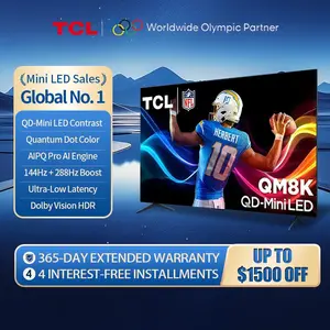 TCL QM8K Series 4K QD-Mini LED Smart TV with Google TV| New Halo Control System, ZeroBorder, Local Dimming Ultimate & High Brightness Ultimate, Audio by Bang & Olufsen | 65"–98"