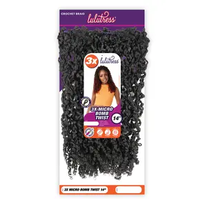 Sensationnel Crochet Braids Lulutress 3X Pre-Looped Micro Bomb Twist 14"