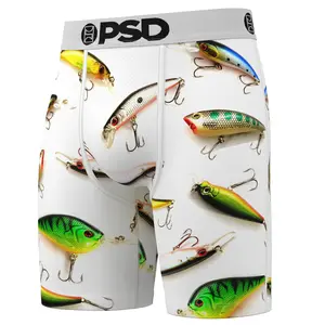 PSD Mens Hooker Boxer Brief - Standard Length 7 Inch Inseam, Soft and Breathable Poly Blend Fabric Sports Stretch