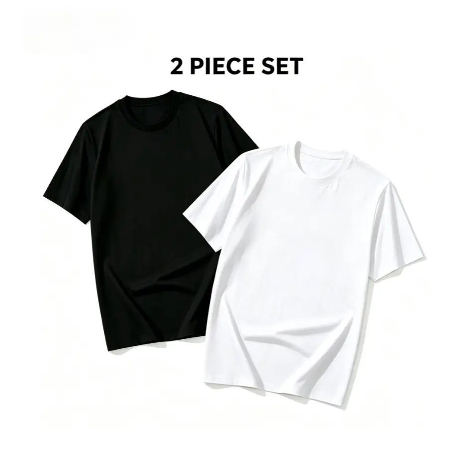 Classic Solid Color Crew Neck Tee Multipack | 100% Cotton Unisex Shirts for Men Women