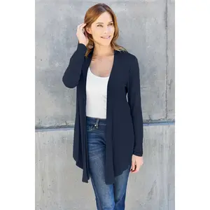 Basic Bae Full Size Open Front Long Sleeve Cardigan