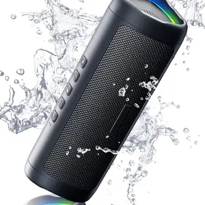 Bluetooth Speaker with HD Sound, IPX5 Waterproof, Up to 20 Hours Playtime, TWS Pairing, Black, Ideal for Home, Party, and Outdoor Use - Audio, Smartphone