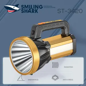 SmilingShark ST-3420 Multifunctional Solar-Powered Flashlight, Side COB Design, LED Power Display, High Efficiency, Energy Saving, High Brightness, Long-Range Projection, Ideal for Outdoor Exploration and Emergency Needs,summervibes