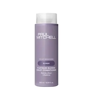 Paul Mitchell Platinum Blonde Violet Cucumber Floral Fragrance Haircare Liquid Conditioner - Banishes Brass, Brightens, Ideal for Light to Medium Blonde & Silver Color-Chemically Treated Hair