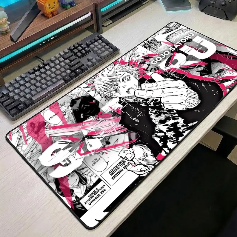 Jujutsu Kaisen Mouse Pad, Gojo Satoru Anime Desk Mat, Sukuna Gaming Mousepad, Manga Desk Pad, Otaku Gamer Gift