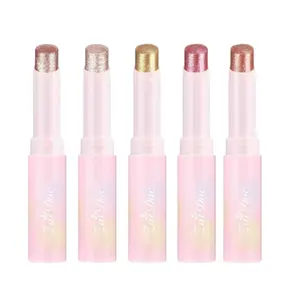 ZaiDoc 6-Pack Jelly Glitter Sticks 3-in-1 Eyeshadow Highlighter Lip Gloss Hydrating Texture Long Lasting Shimmer for Festivals Dates 10Ml Sparkling Shine Lightweight Formula