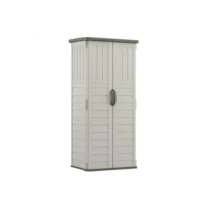 Suncast BMS1250 22 cu. ft. Vertical Shed - Vanilla & Stoney