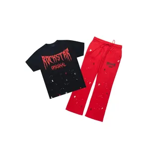 Twinkle Black/Red T-Shirt/Relaxed Track Set