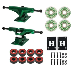 Core Hollow Skateboard Trucks 8.0" + 51mm Spitfire Burners Wheels, Abec 5 Bearings