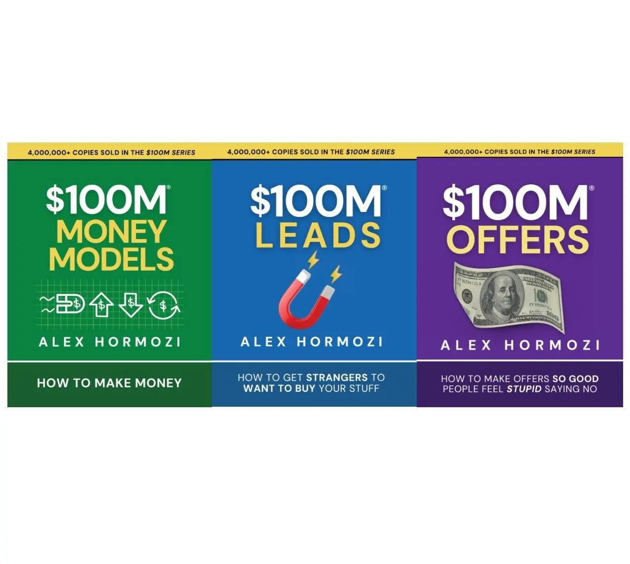 3 BOOK SET $100M Money Models+ $100M Offers+$100M Leads PAPERBACK PB Tutorial