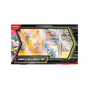Pokemon TCG Collection Box: Iono’s Bellibolt ex Premium Collection - 6 Packs, Promos Deluxe Booster Box Collectible Trading Cards