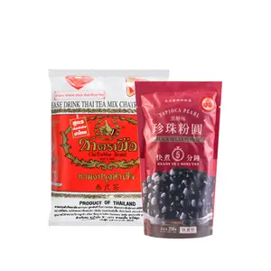 WuFuYuan Authentic Thai Milk Tea Kit with Tapioca Pearls & Hand Brand Thai Tea Mix - Instant Boba Drink Set