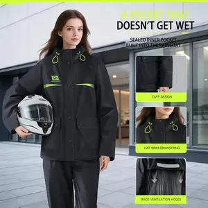 Waterproof Rain Suit for Men | Hooded Jacket & Pants | Thick Durable Rainproof Outdoor Work Wear Rainy Day