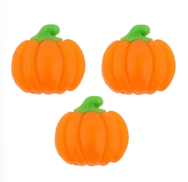 1 lb. Pumpkin-Shaped Orange Fruit Gummy Candy - 38 Pc.