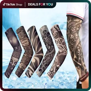 6PCS Cooling Tattoo Art Arm Sleeves Cover UV Sun Protection Sport Outdoor activities Set Temporary Fake Tattoo Sleeves for Men Women with Designs of Skull, Dragon, Rose, Koi Fish, Wolf, Buddha, Tribal, Outdoorfun  Dealsforyoudays