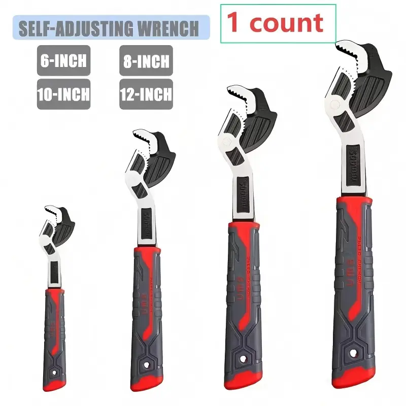 Multifunctional Self-Locking Wrench Set, Sizes 6-12 Inches, Multiple Models, Quick Heating Pipe Opening Tool, Adjustable Wrench, Car & Bike Maintenance