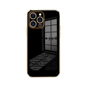 Cell Phone Case for IP 17/16/15/14/13/12/11 Series (Pro, Pro Max & Standard) - Luxury Plated Minimalist Classic Square Design, Drop & Scratch Resistant Protection, Lightweight Soft TPU Cover