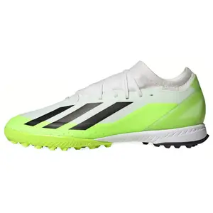 Adidas X Crazyfast.3 TF Turf Soccer Cleats with Round Logo for Men and Women, PU Leather for Hard and Artificial Grass Trending Shoes, House White Official Shoes to Get / Maison Mihara