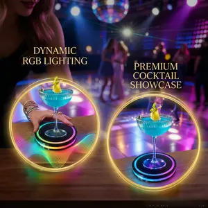 Trendy Intelligent Cocktail Coaster Adjustable Color Cup Mat