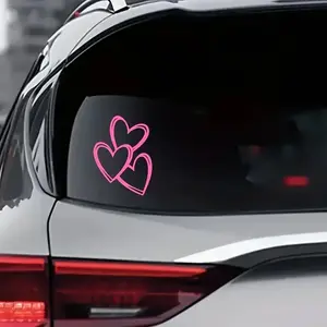 Heart-Shaped Car Sticker Tt026, Suitable for Cars Motorcycles Laptops, Valentine's Day Heart Stickers, Decorative Decal, Adhesive Vinyl Decal